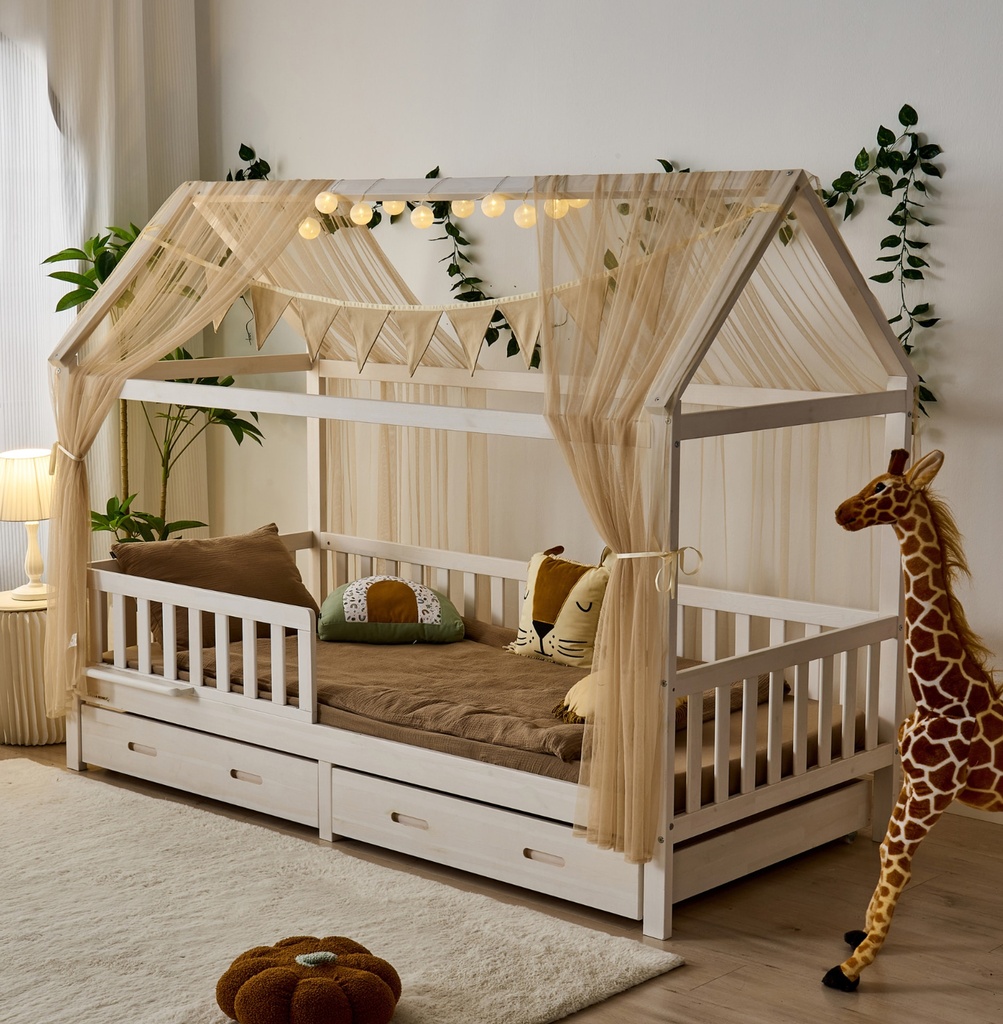 Alavya Home Hausbett Deko-Set 150x350 cm Polyester / Bio-Baumwolle - 2er-Set, Beige