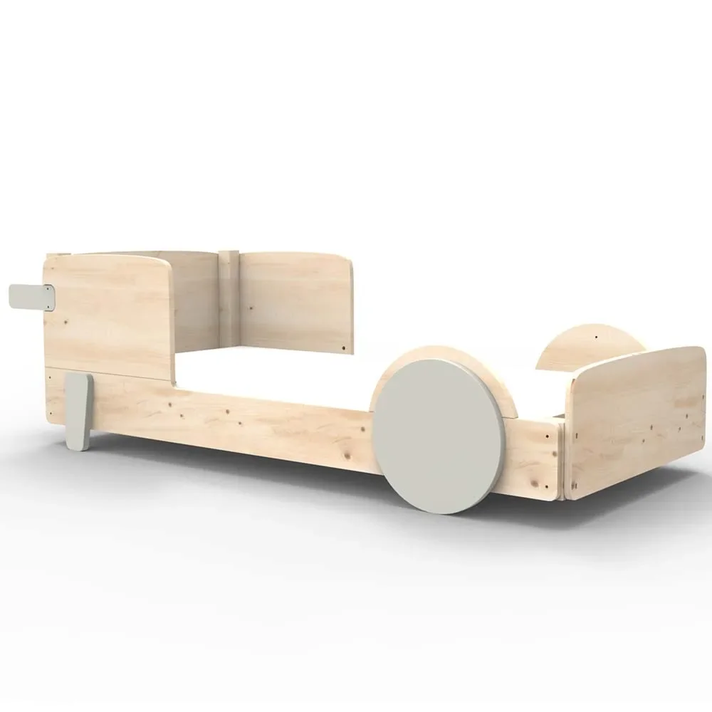 Mathy by Bols Einzelbett "Discovery", Farbe Elemente: pearl grey