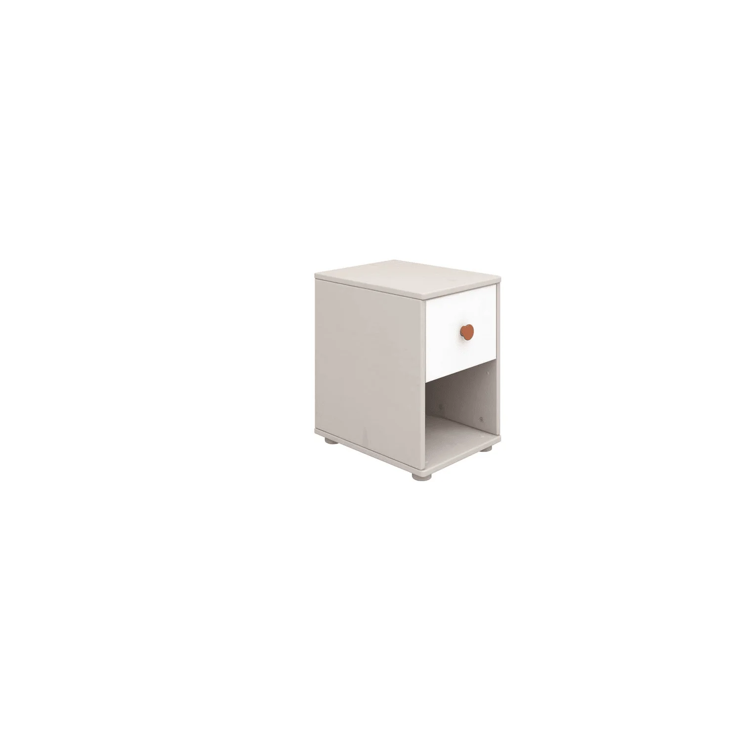 Flexa Kommode - Classic, mit 1 Schublade, 36x51,8 cm, Farbe: Grau gekalkt / Weiß / Rouge
