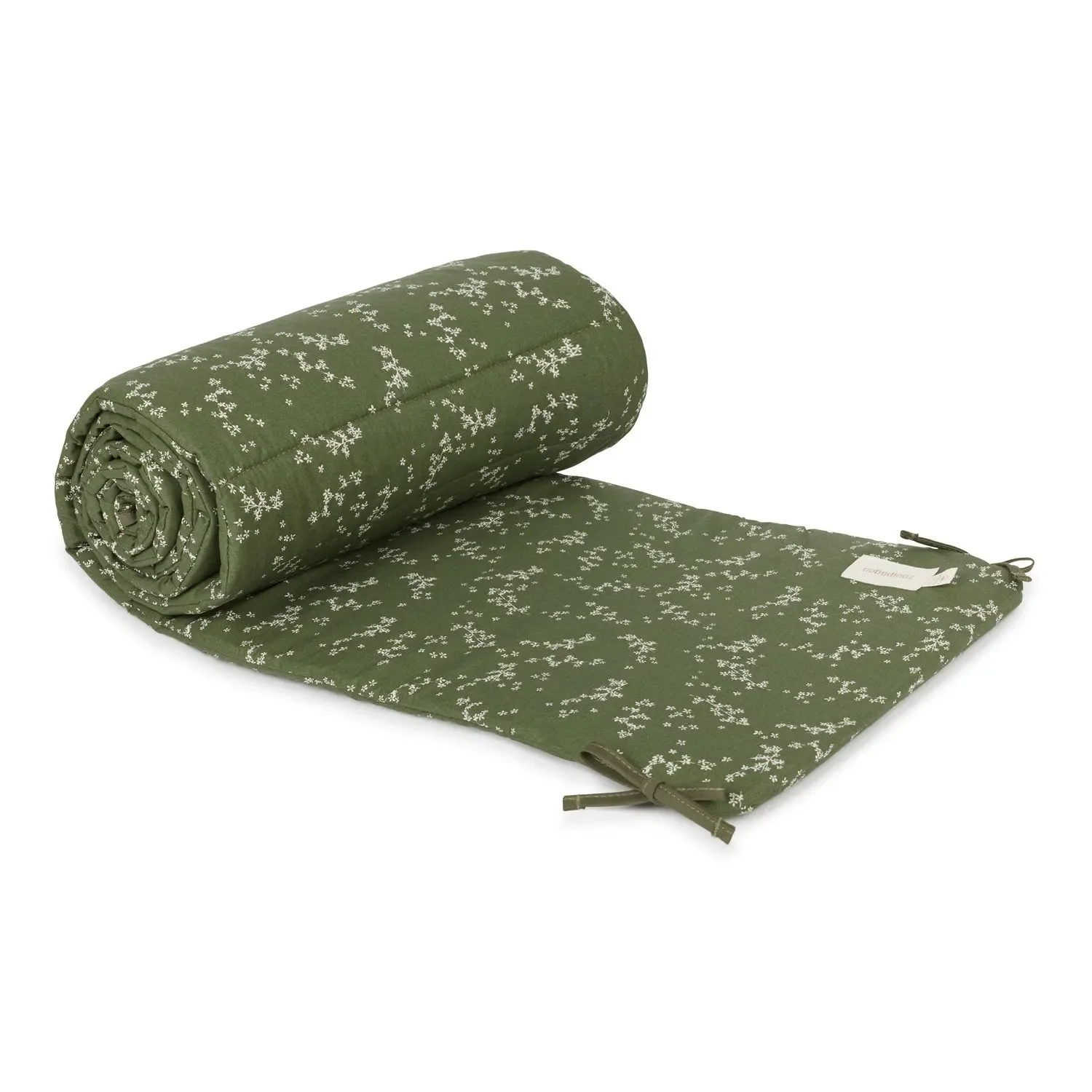 Nobodinoz Bettumrandung babybett, Kinderbett stoßstange - NEST, 207 x 31 cm, Farbe: Grüner Jasmin