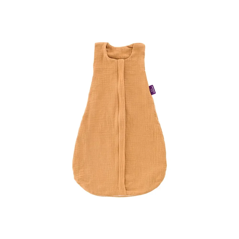 Träumeland Liebmich Sommerschlafsack baby, Schlummersack - Baumwollmusselin Braun, Grösse: 60