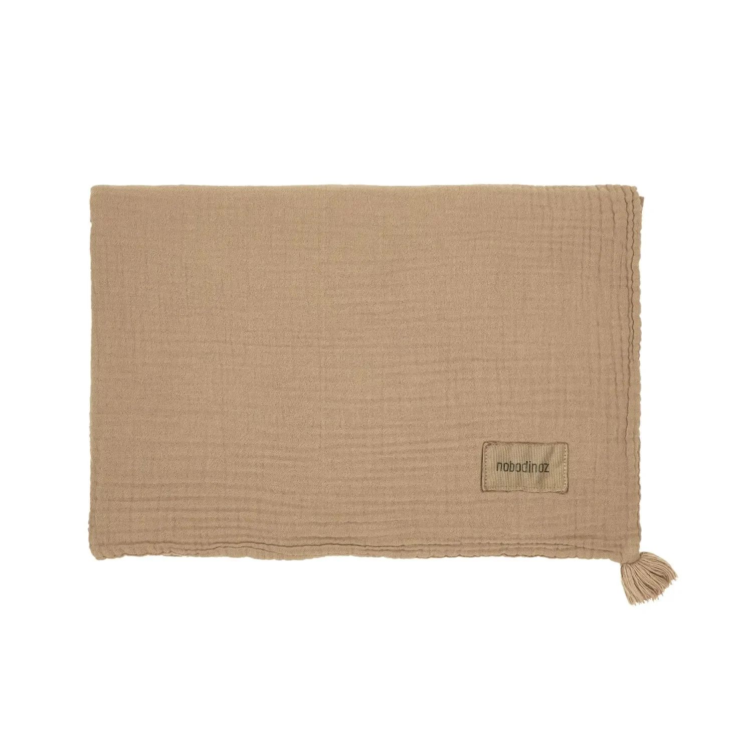 Nobodinoz WABI SABI Babydecke, Musselindecke Doppel, 65 x 100 cm, Farbe: Sesam
