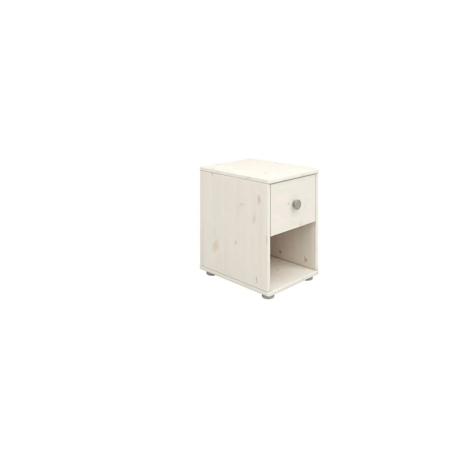 Flexa Kommode - Classic, mit 1 Schublade, 36x51,8 cm, Farbe: Weiß gekalkt / Weiß gekalkt / Naturgrün