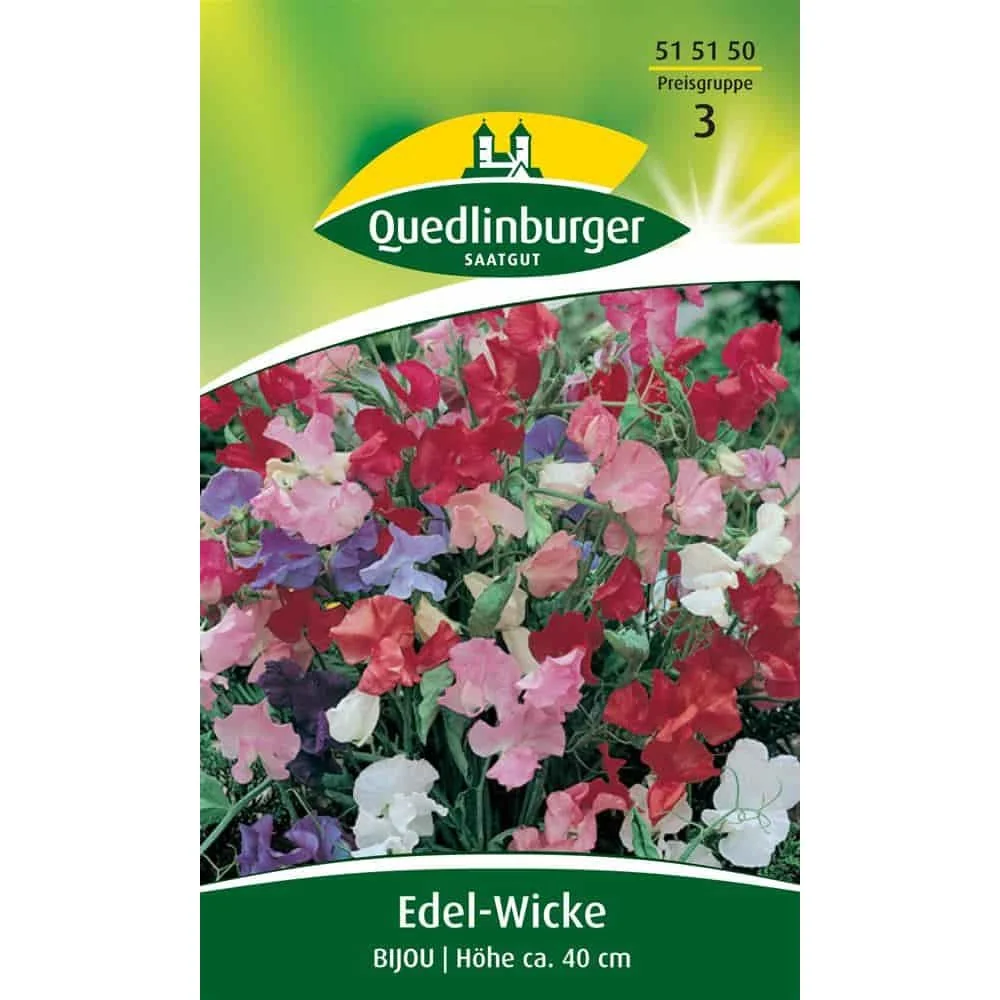Edelwicke Samen, Bijou Mischung, Duftwicke für Balkon