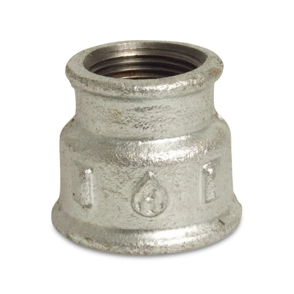 Reduziermuffe Temperguss, Gewindefitting, 1/2" IG x 1/4" IG
