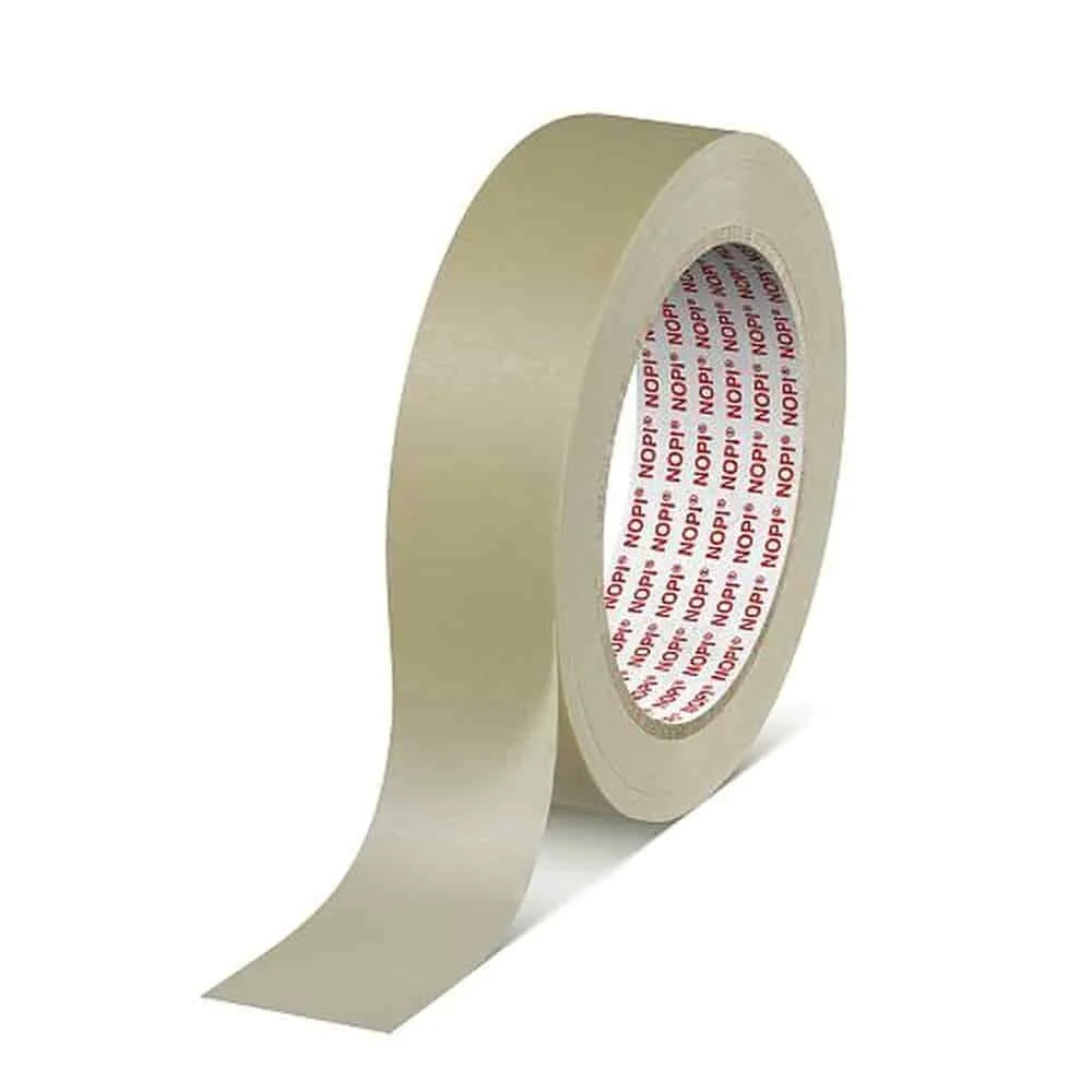 Kreppband, Abdeckband Papier, 19 mm x 50 m, hellbeige
