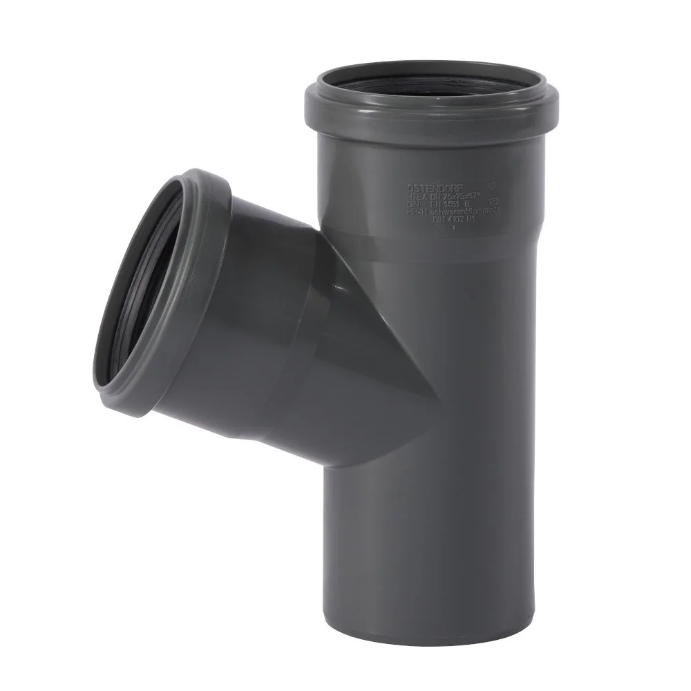 HT Rohr 75, HT Abzweig 67 Grad, Abwasserrohr 75mm