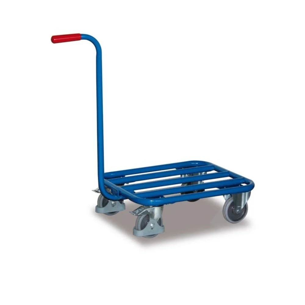 Griffroller, Transportroller mit Bremse, Stahlrohr, 250 kg Traglast