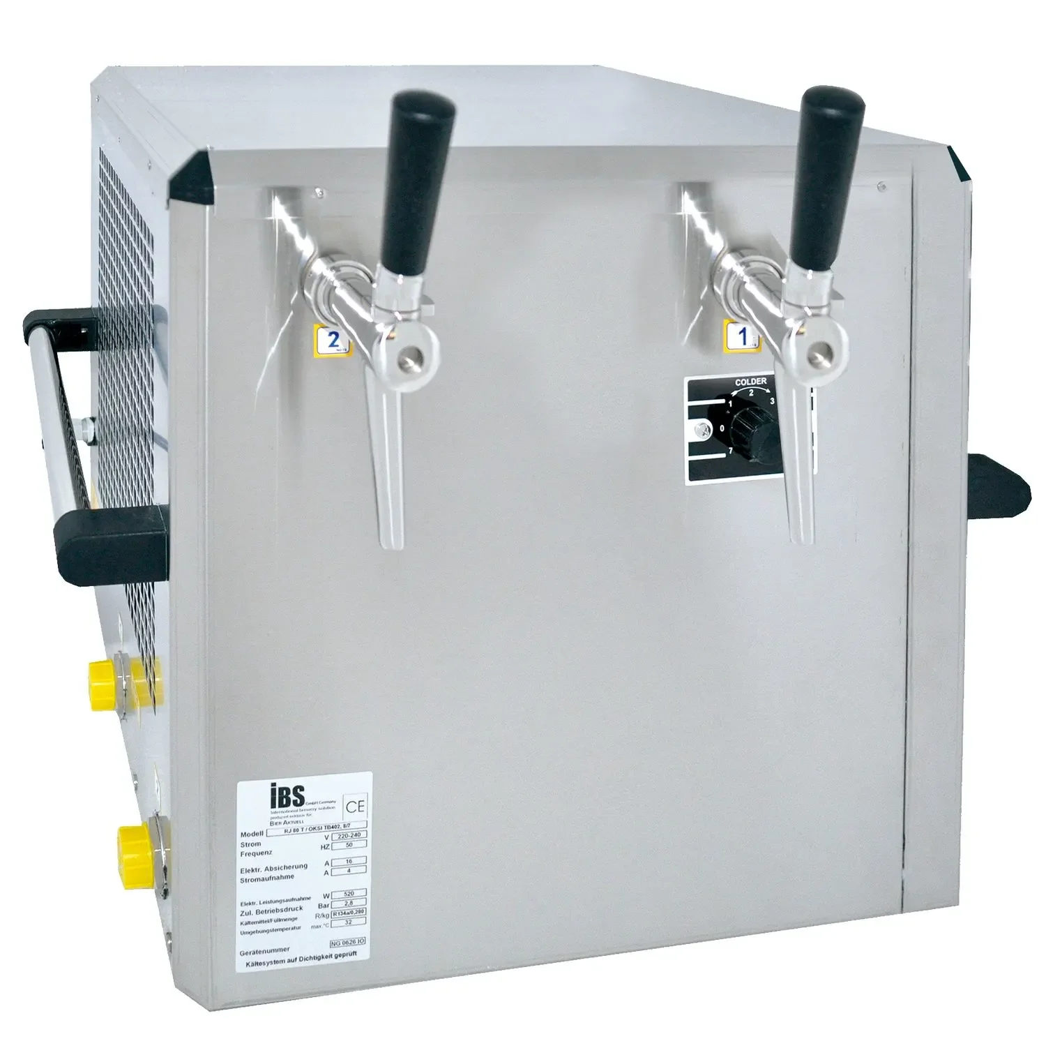 Trockenkühlgerät 2-leitiges, (80 L/h) - UTK/OTK | Edelstahl | Gastronomie & Events, Leitungsdurchmesser: 10 mm