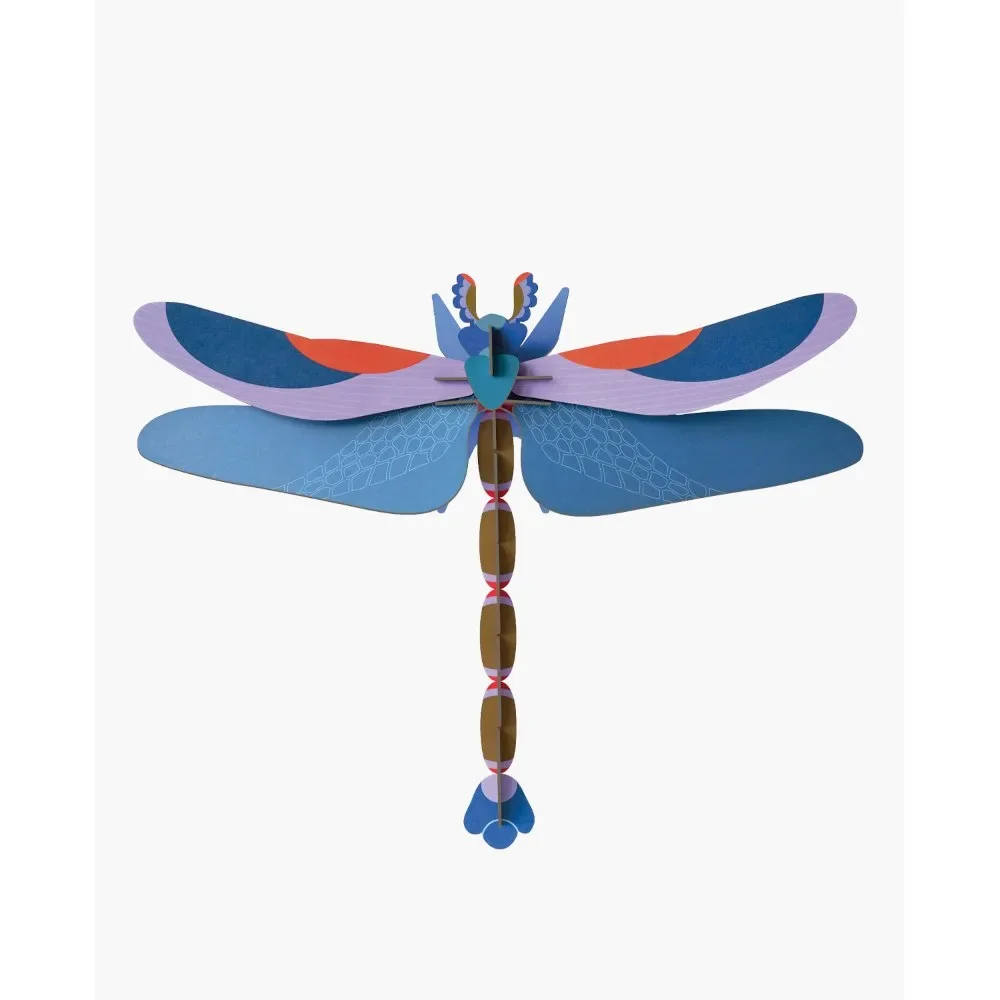 studio ROOF 3D Libelle blau Pappe