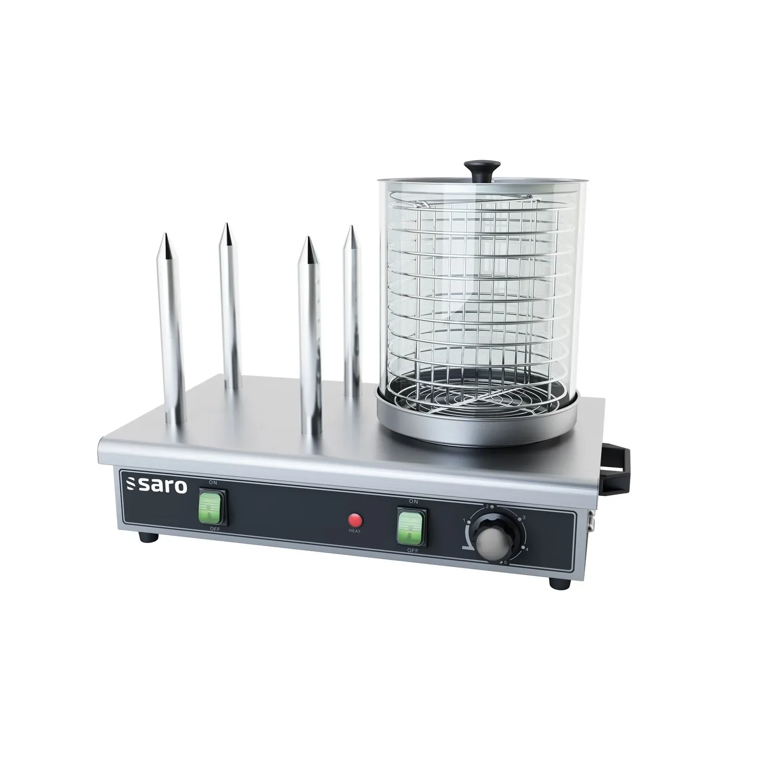 Hot Dog Maker, Bockwurstwärmer, Würstchenwärmer, Hot Dog Steamer - Modell HW 2, Edelstahl