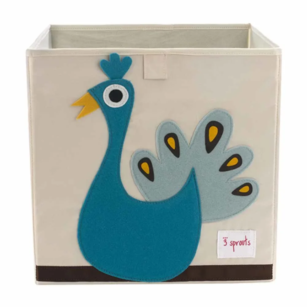 3 Sprouts Spielzeugkorb Pfau