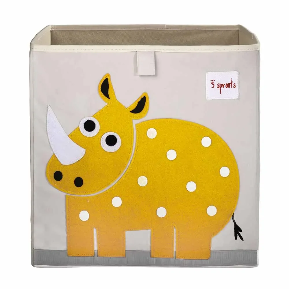 3 Sprouts Spielzeugkorb Nashorn