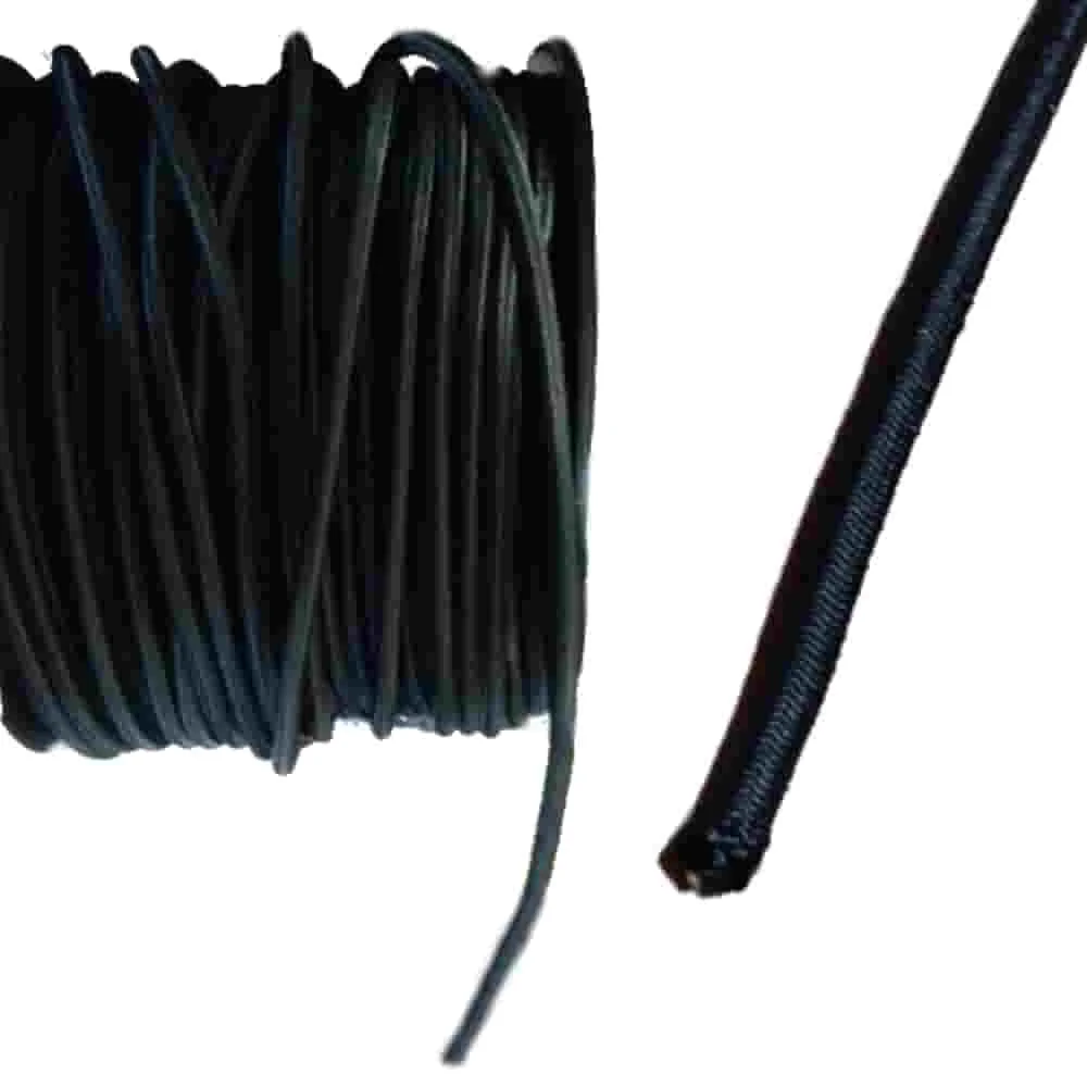 Expanderseil 8 mm, Schwarz, 20 Meter, UV-beständig, Abdeckplanen Befestigung