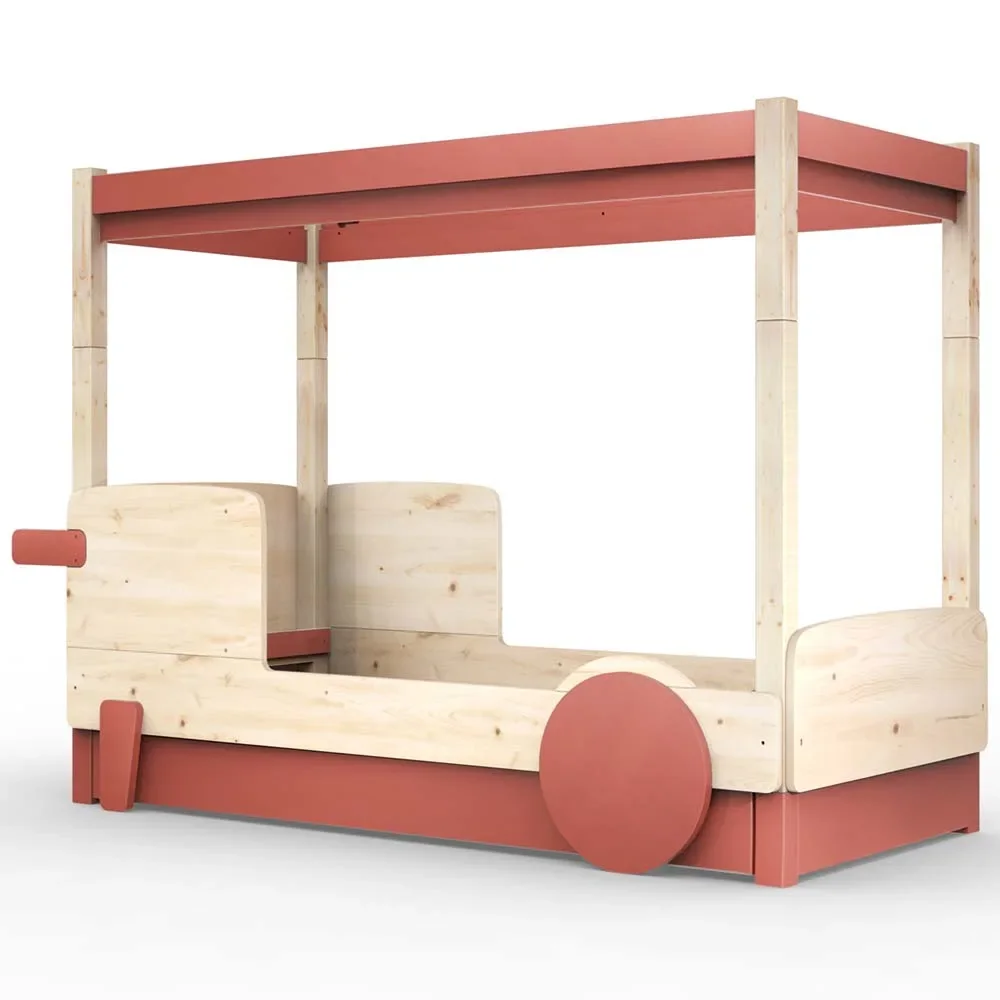 Mathy by Bols Himmelbett "Discovery" mit Bettschublade, Farbe Elemente: marsala