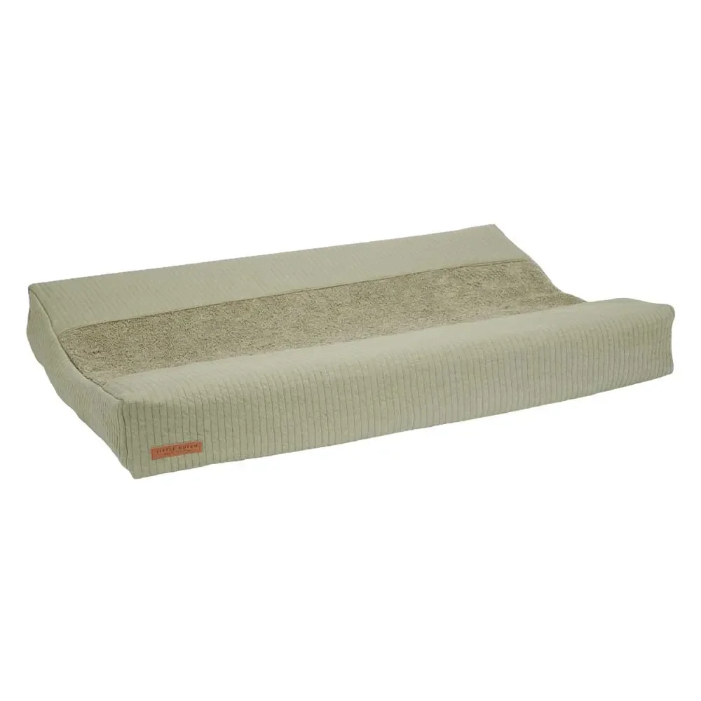 Little Dutch Wickelauflage schmal uni oliv "Pure Olive", Wickelmulde: nur Bezug