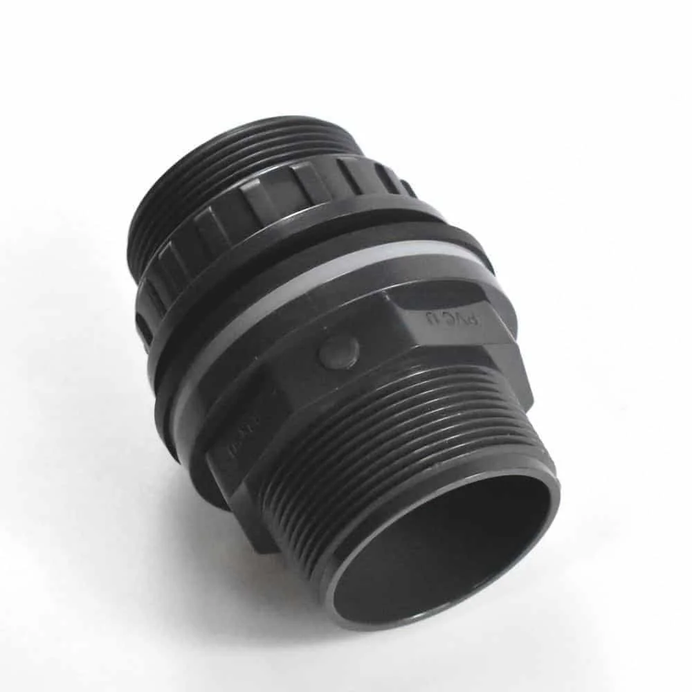 PVC Durchführung, Klebemuffe, Außengewinde, 50mm, PN10