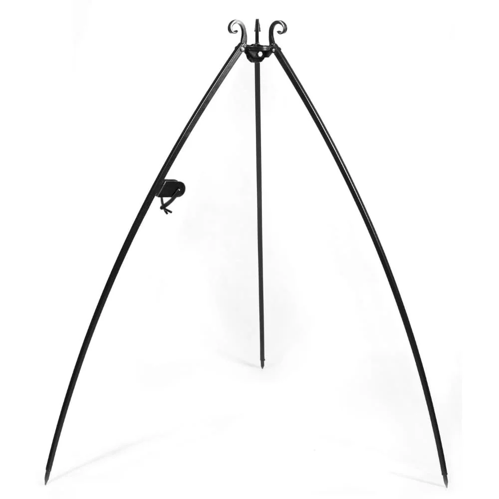 Grill Dreibein mit Kurbel 200cm, Naturstahl