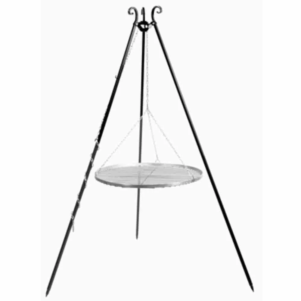 Schwenkgrill, Dreibein Schwenkgrill, Grillrost Edelstahl 80cm, Schwenkgrill Set, Grill mit Dreibein
