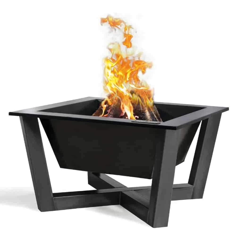 Feuerschale, Garten Feuerschale 70x70 cm, Naturstahl, Brasil Design