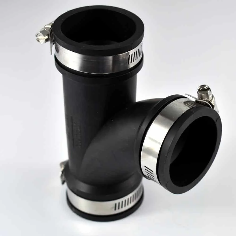 PVC Fittings, T-Stück 2"/63mm, flexible Rohrverbinder, PVC Verbinder