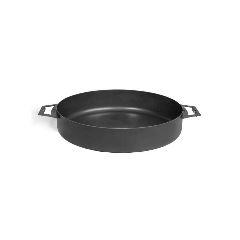 Pfanne 50 cm, Grillpfanne Stahl, Feuerstelle Pfanne mit 2 Griffen