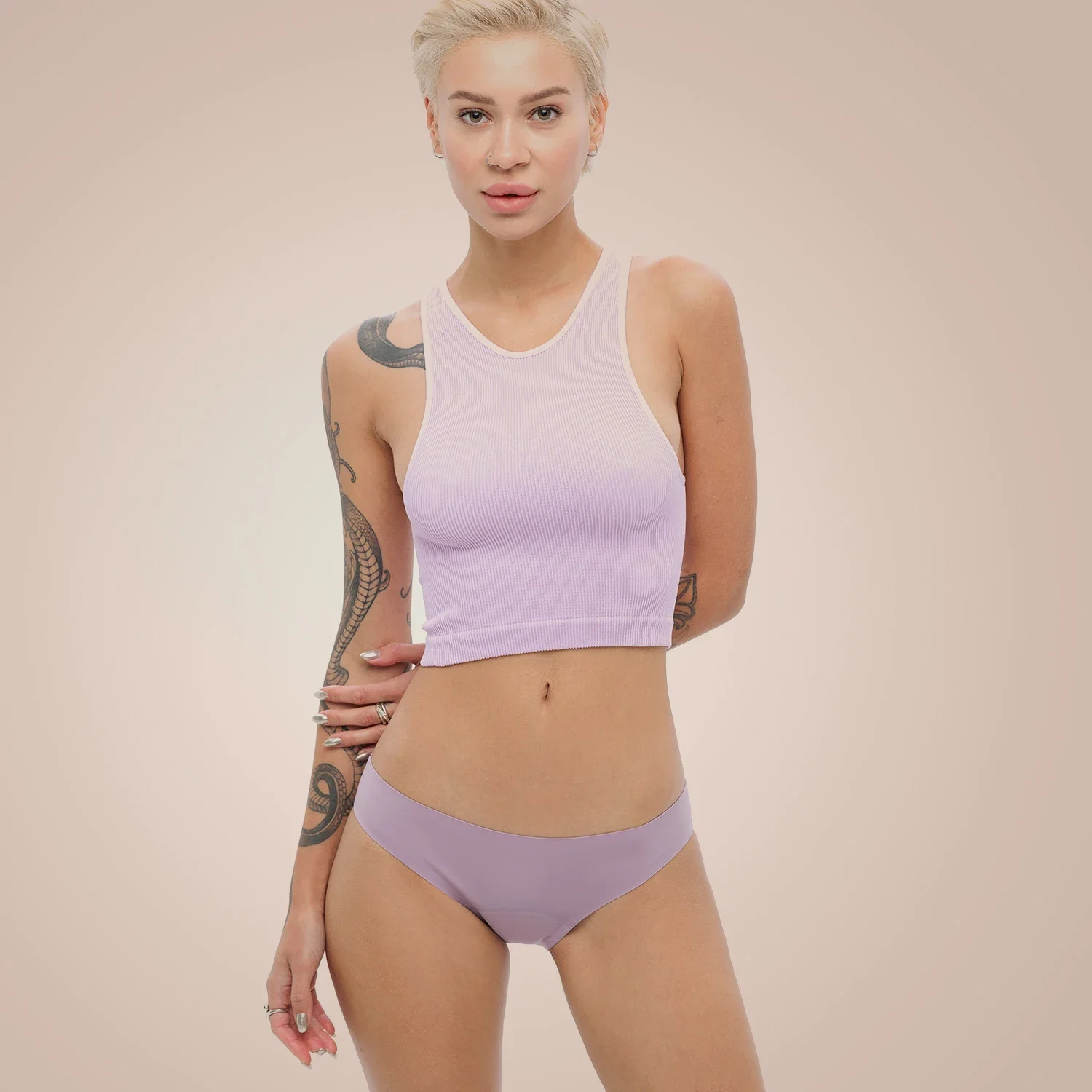 Weekiss Seamless Periodenunterwäsche, Menstruationsunterwäsche, Periodenslip, Größe: XXL (44); Mengen-Rabatte: ohne; Farbe Weekiss: Hellviolett