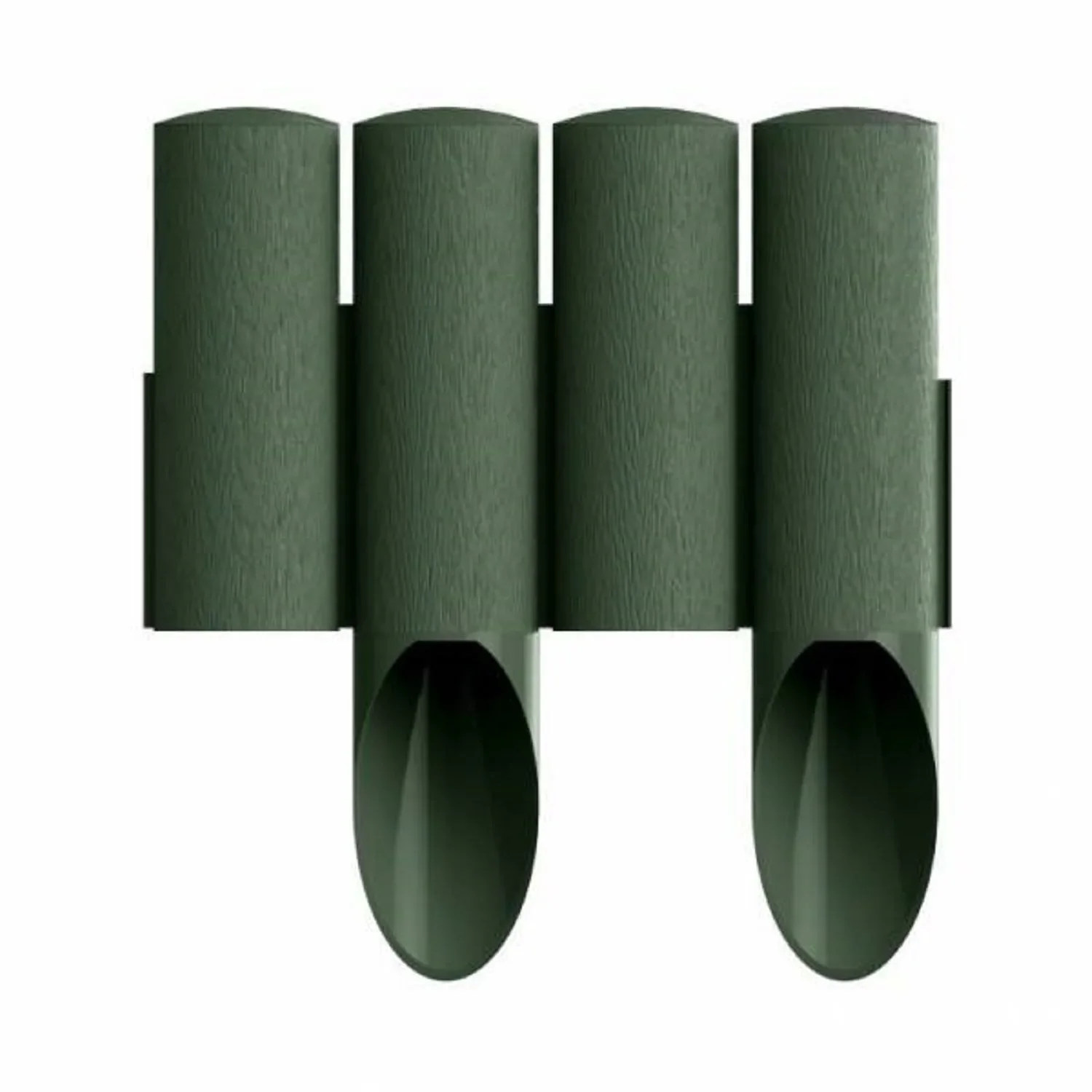 Gartenpallisade aus Kunststoff grun 230cm x 25.5cm | Rasenkanten | Beeteinfassung | Beetumrandung | Beetbegrenzungen