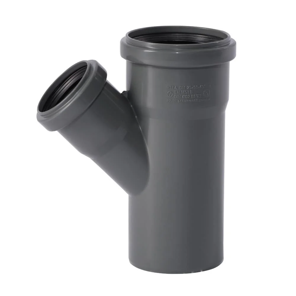 HT Abzweig 75 50, 45 Grad, Abwasserrohr, HTsafeEA