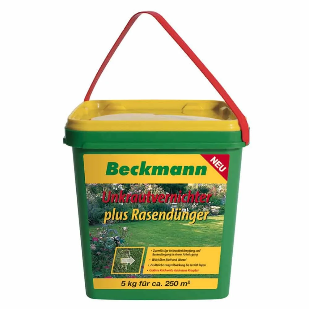 Rasendünger mit Unkrautvernichter, 5 kg Langzeitwirkung für 250m²