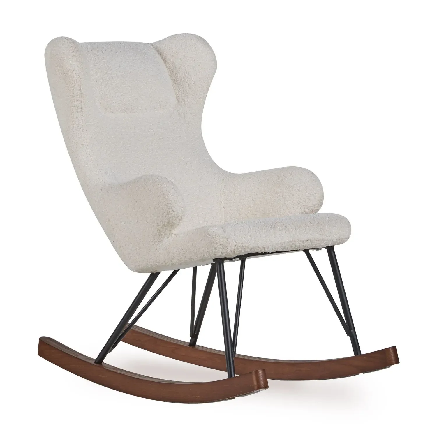 Quax Schaukelstuhl De Luxe Kids | Kinder Stillsessel im modernen Design | Gemütlicher Kinderschaukelstuhl für Kinderzimmer - CREME