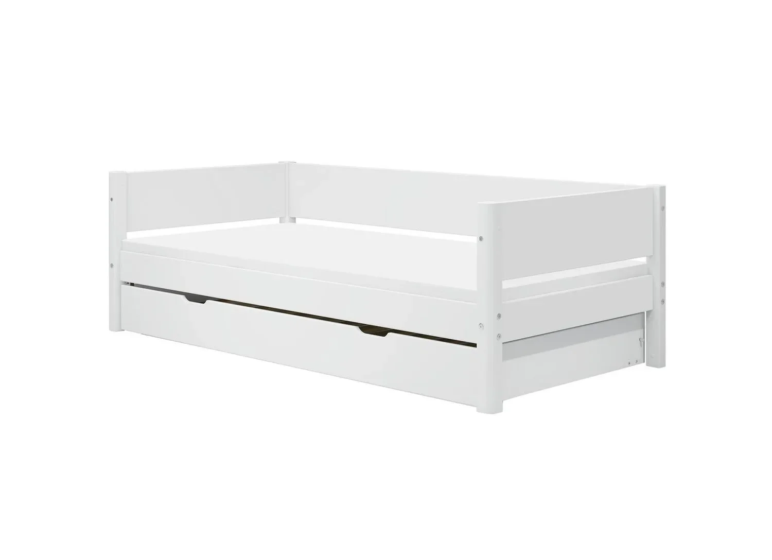 FLEXA Schlafcouch mit Ausziehfunktion, Einzelbett - Hochwertiges MDF und Kiefer, 90x200 cm, Ideal für Gäste