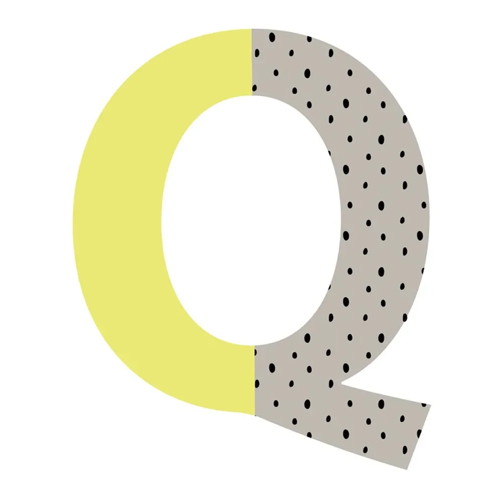 Lilipinso Wandsticker Happy Buchstabe Q