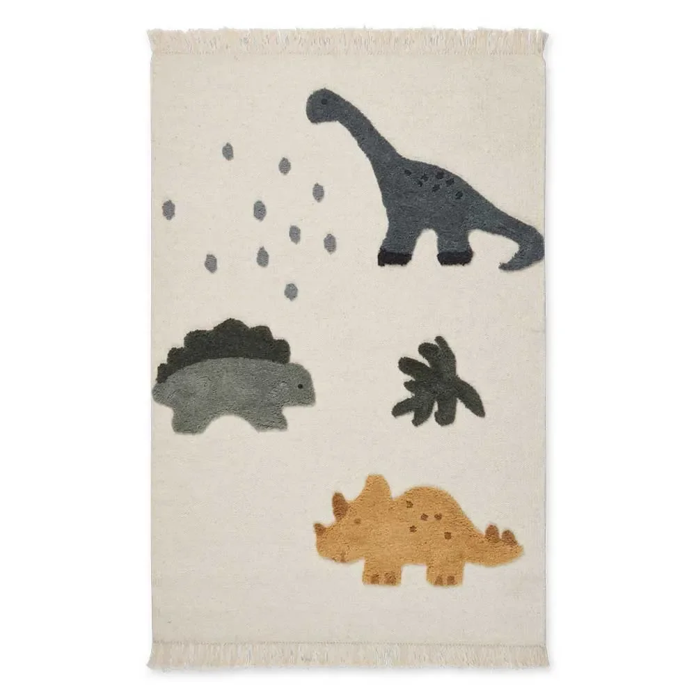 Liewood "Bent" Kinderteppich Dino beige Multi-Mix