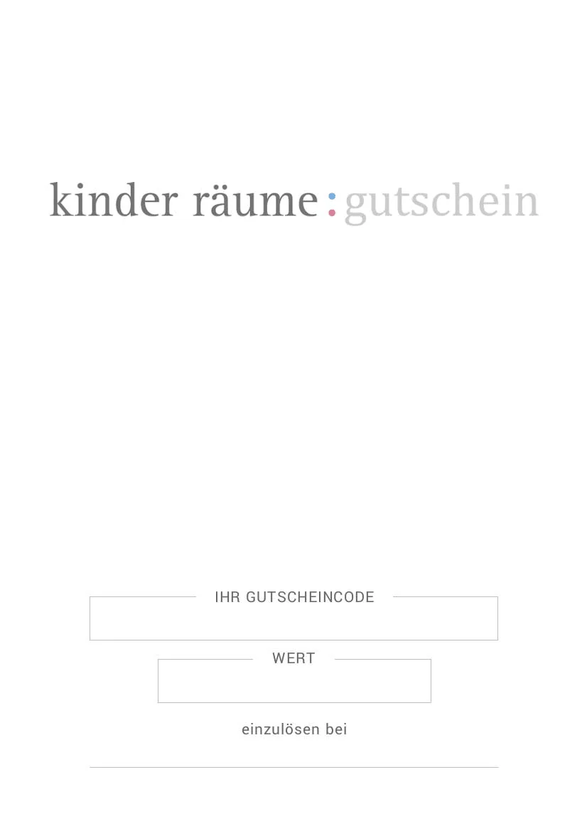 kinder räume Gutschein