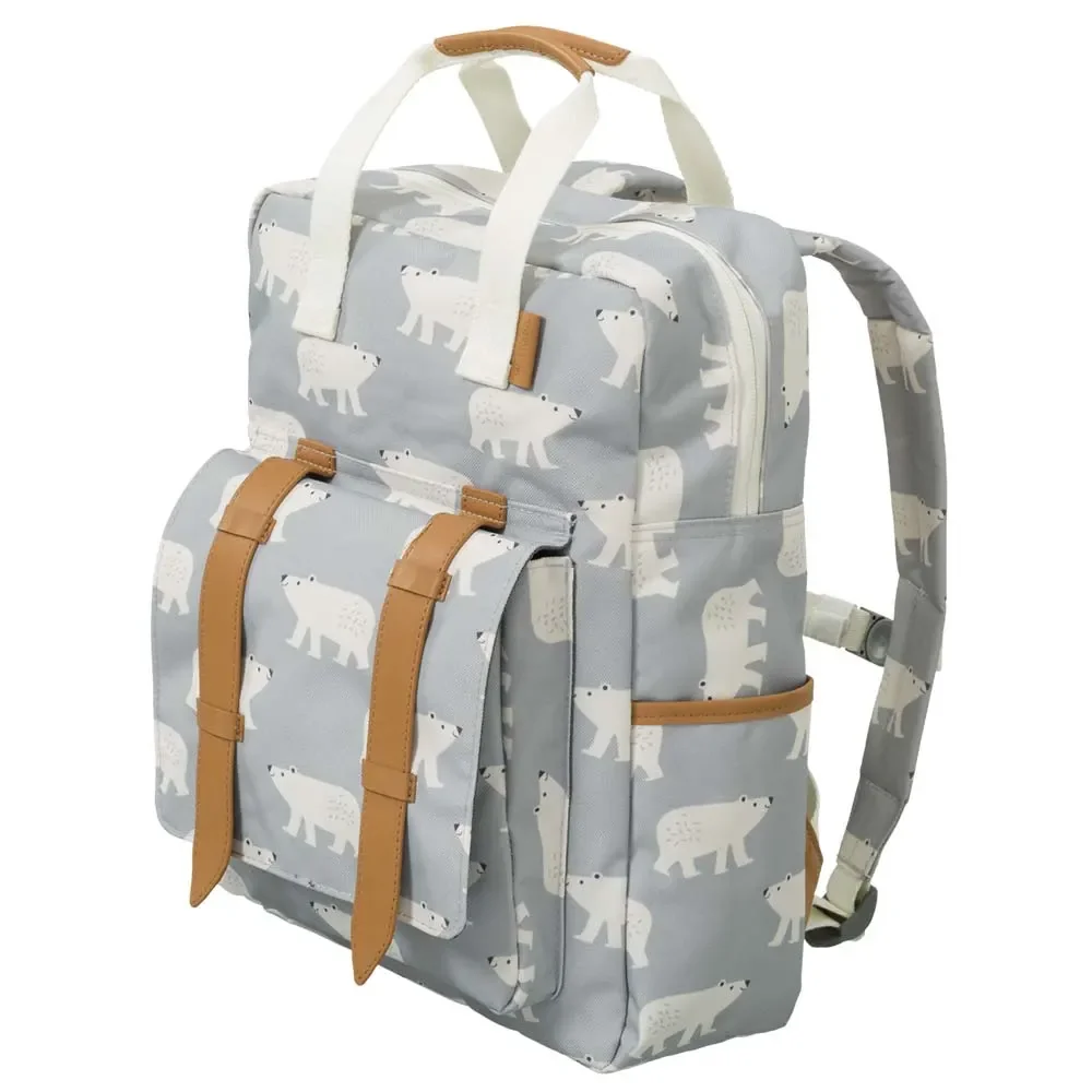 Fresk Kinderrucksack groß Eisbär blau grau