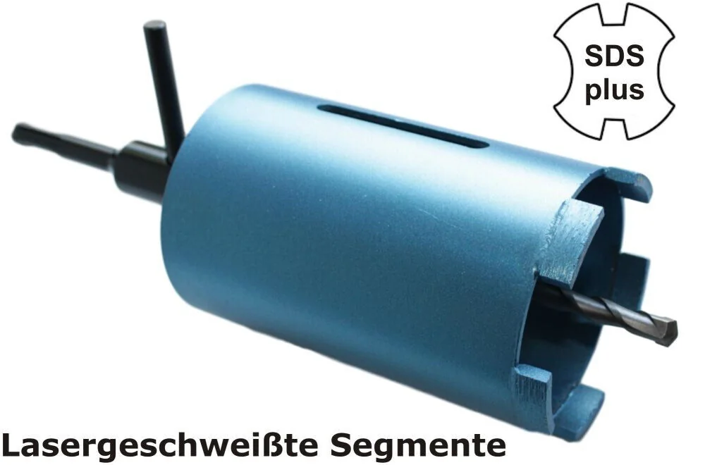 Diamantbohrkrone 82mm, Bohrkrone Mauerwerk, SDS Plus, Zentrierbohrer