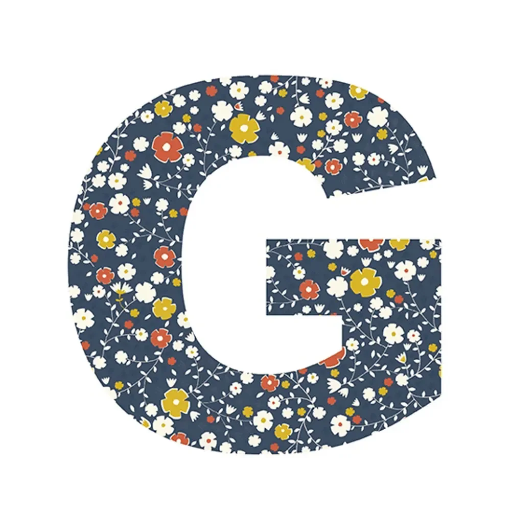Lilipinso Sticker Buchstabe geblümt G