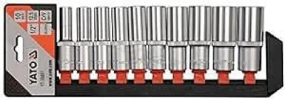 Steckschlüssel Set, 1/2 Zoll, 10-tlg, 10-24mm, Cr-V