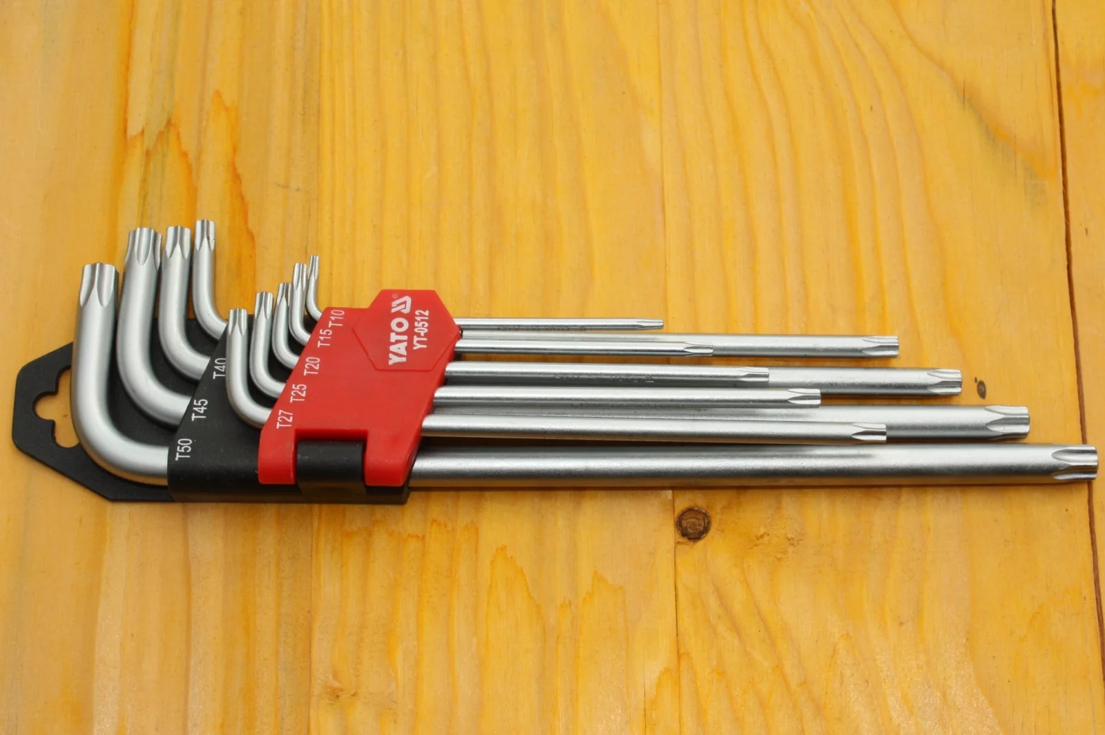 Innensechskant Schlüssel Set, 9-teilig, T10-T50, Stiftschlüssel Innensechskant, Yato, manipulationssicher