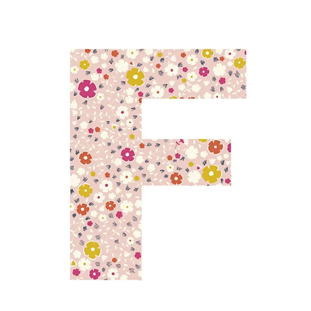 Lilipinso Sticker Buchstabe geblümt F