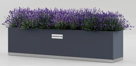 Balkonkasten Metall 100cm, Stahl, verzinkt, für Balkon