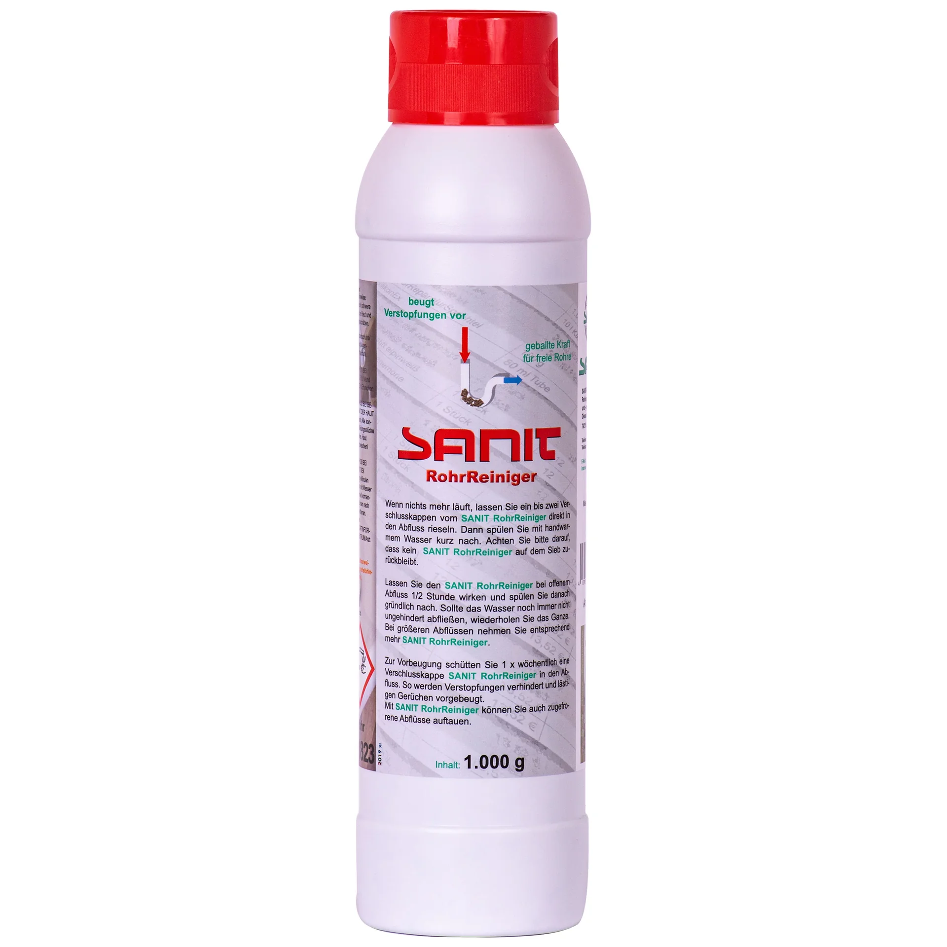 SANIT Rohr Reiniger Pulver 1000 g Dose Granulat