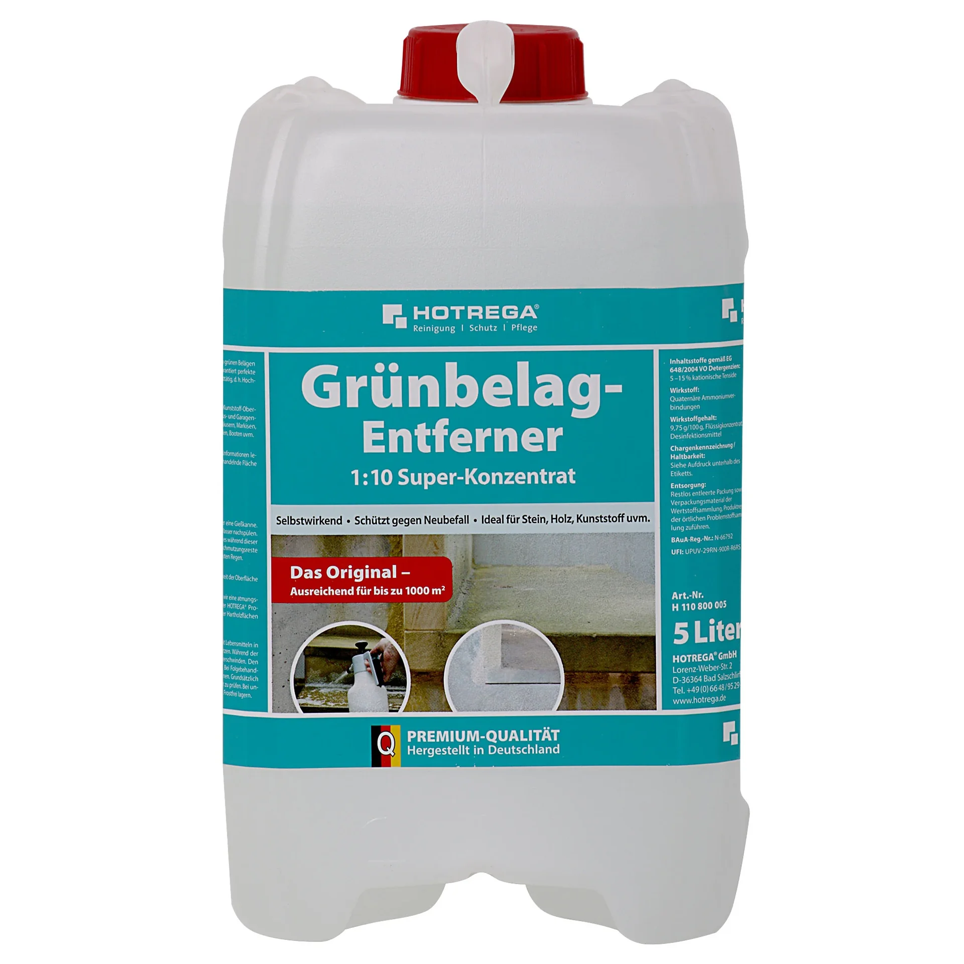 HOTREGA Grünbelag Entferner 1:10 Super Konzentrat 5 Liter
