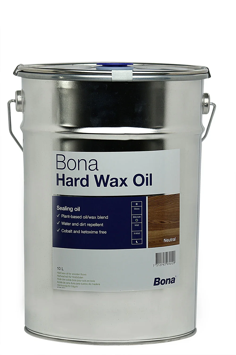 BONA Hardwax Oil halbmatt 10 Liter silkmatt für Holzböden im Innenbereich