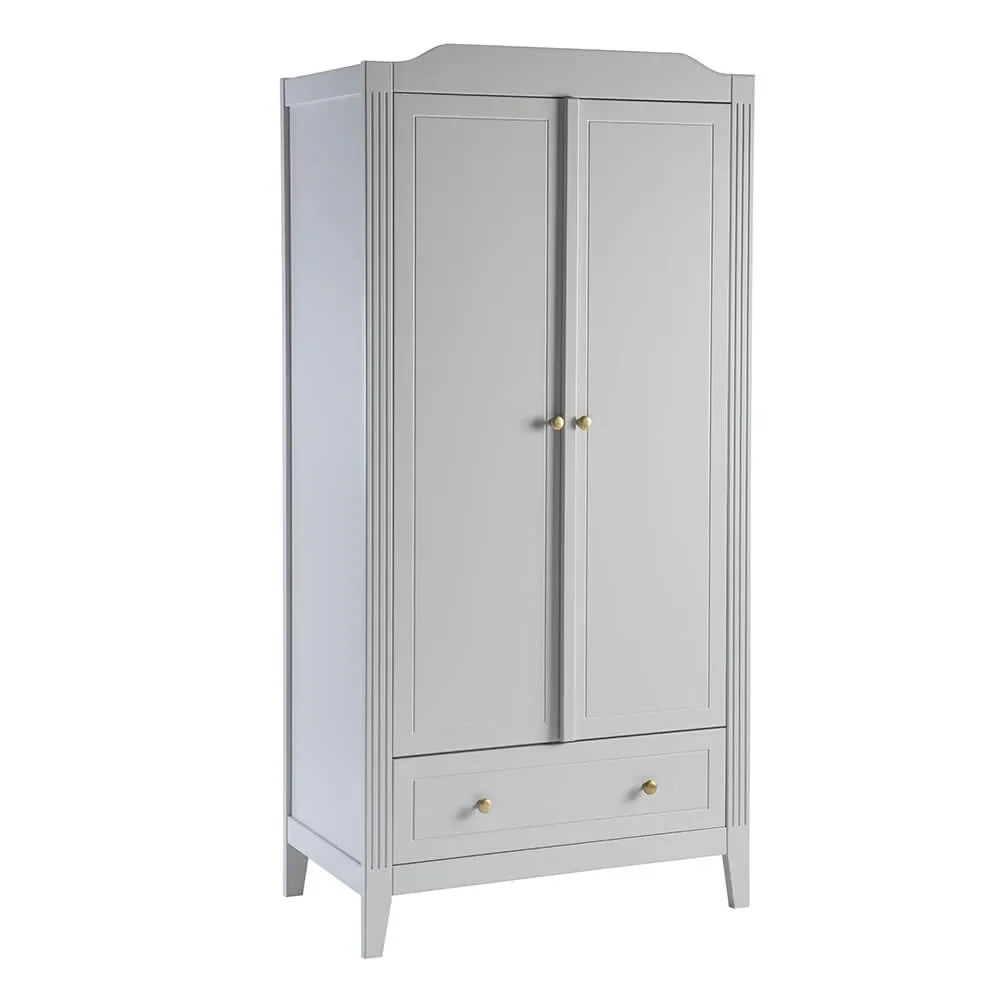 Maison Charlotte Kleiderschrank Opera 2 türig grau