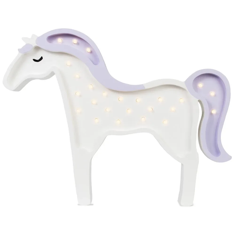 little lights Led Deko Kinderlampe Pferd lila