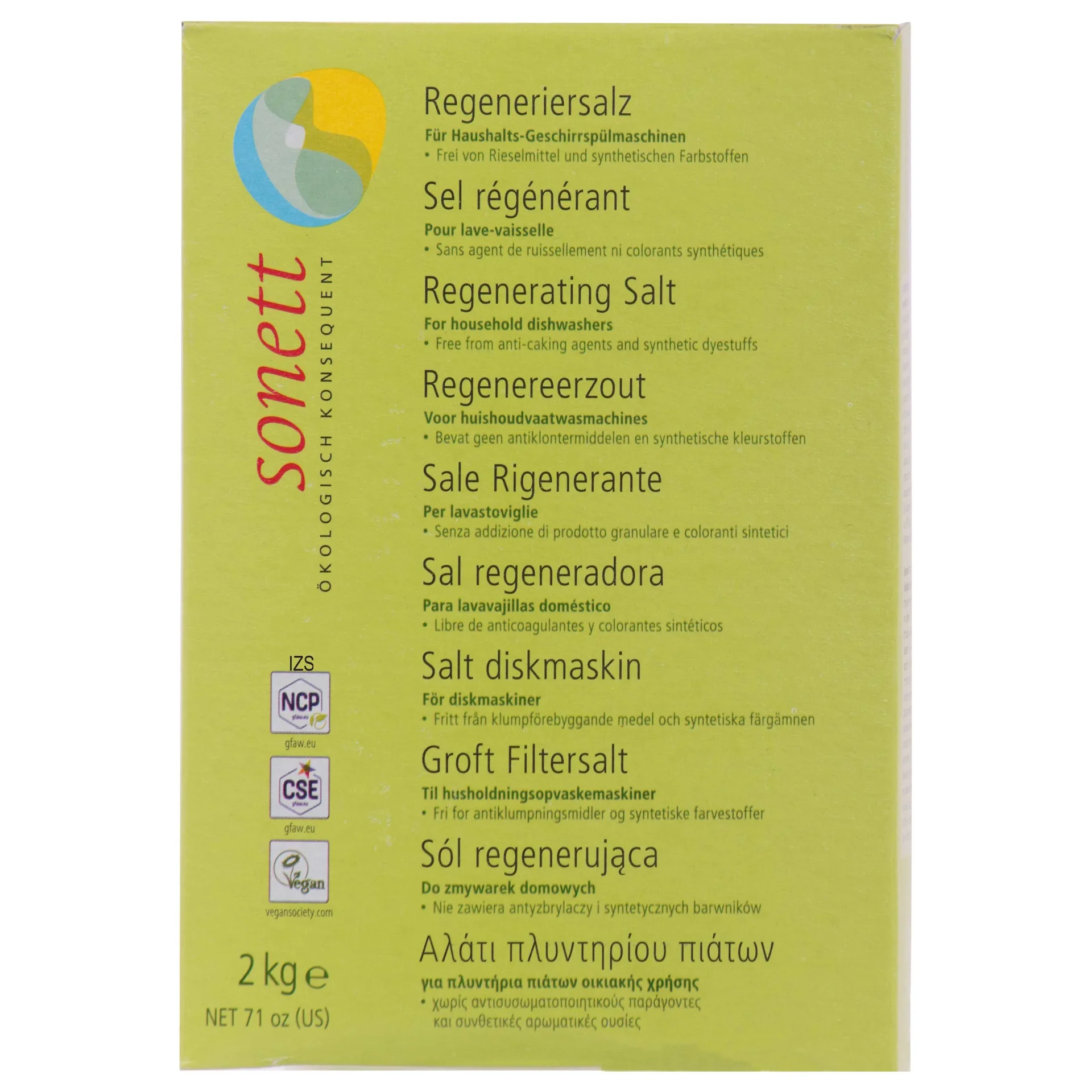 SONETT Regeneriersalz 2 kg für die Geschirrspülmaschine