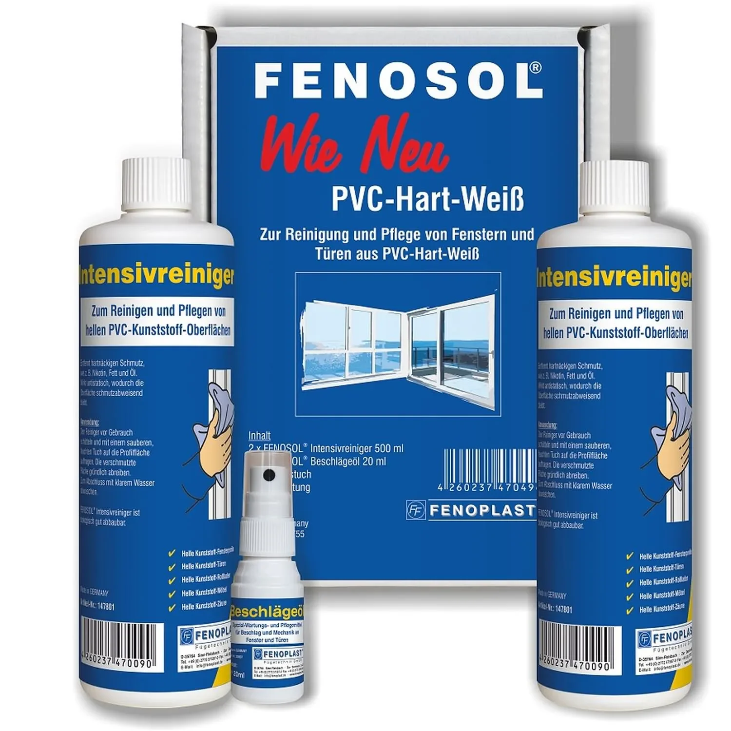 FENOPLAST Fenosol WIE NEU Fensterpflegeset in verschiedenen Ausführungen