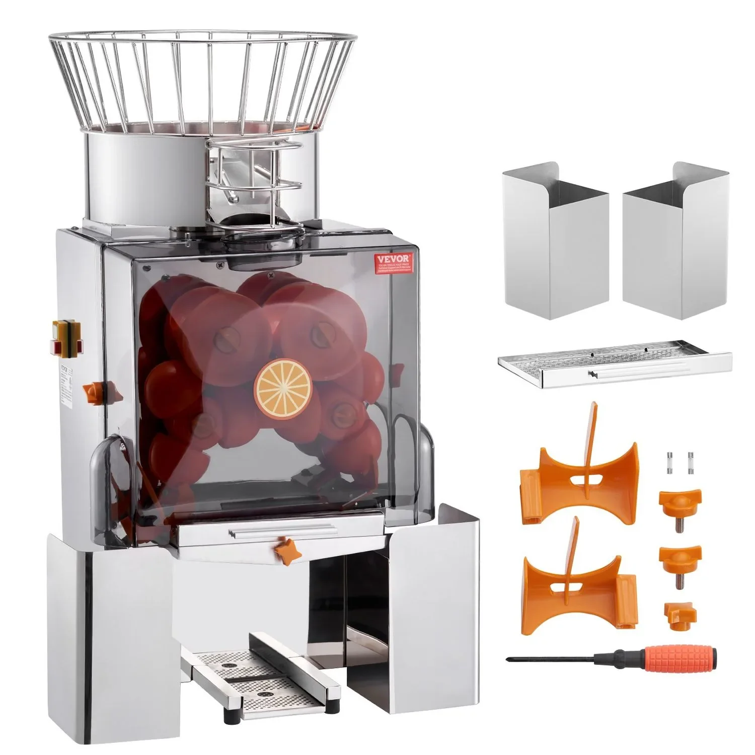 Saftpresse, Zitruspresse, Orangenpresse - Edelstahl, bis 25 Orangen pro Minute